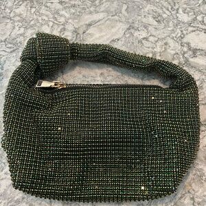 Elegant Green Beaded Women's Bag